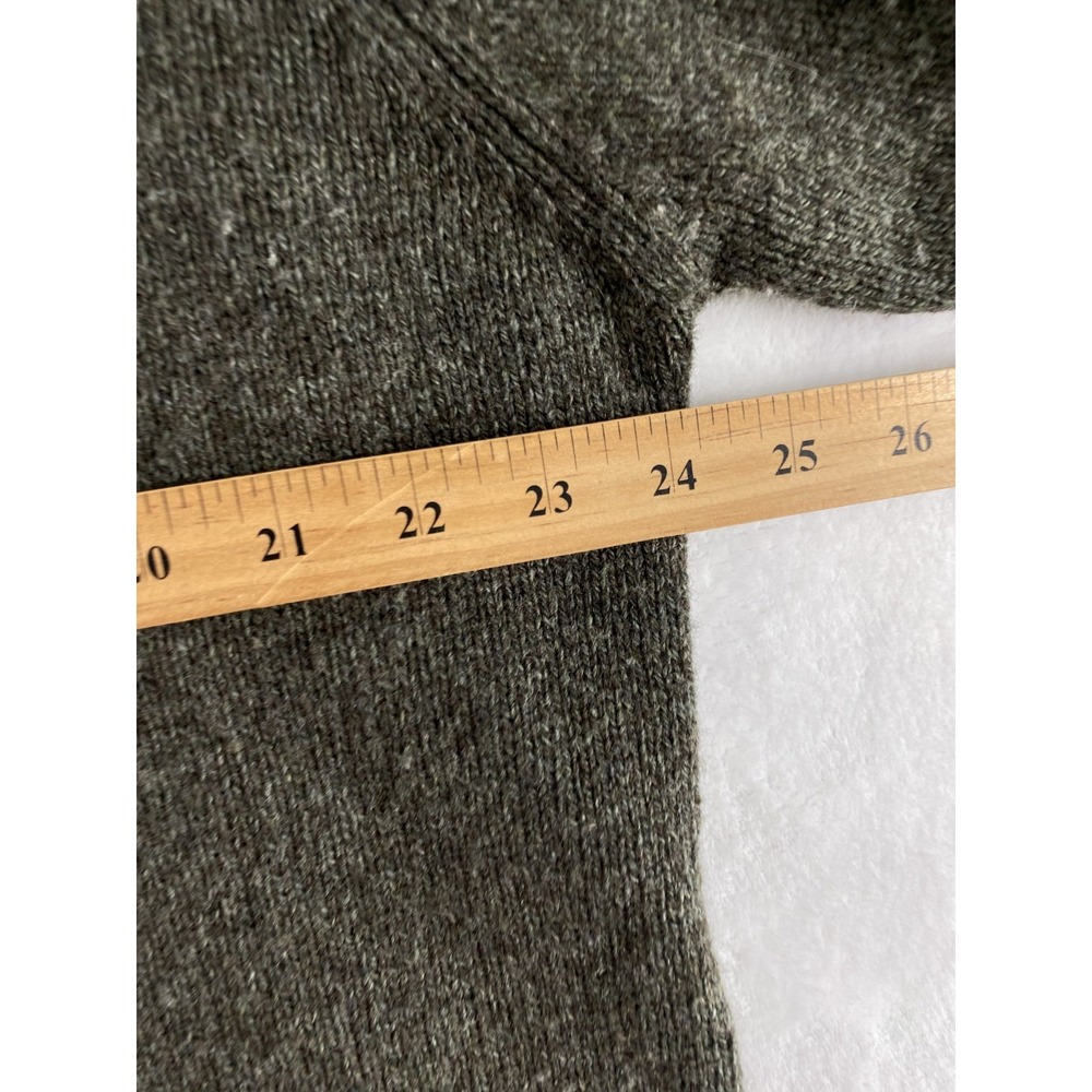 Woolrich Knit Sweater Men's Sz L Military Green Wool Blend Rustic Winter Cabin - Picture 5 of 11
